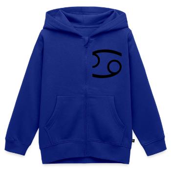 Sternzeichen: Krebs - Kinder Premium Organic Zip Hoodie - Royalblau - Vorne - AI Model Kid Male (0cm)