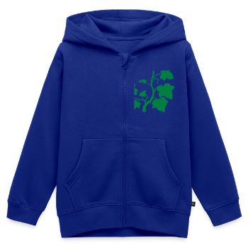 Efeu_blumen - Kinder Premium Organic Zip Hoodie - Royalblau - Vorne - AI Model Kid Male (0cm)