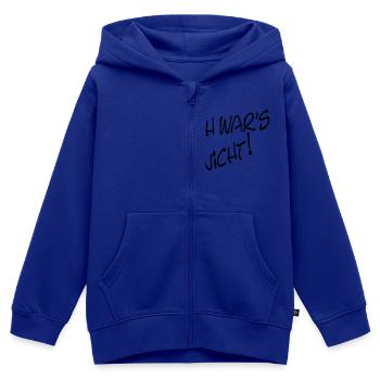 ICH WAR'S NICHT! - Kinder Premium Organic Zip Hoodie - Royalblau - Vorne - AI Model Kid Male (0cm)