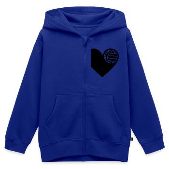 Volleyball - Kinder Premium Organic Zip Hoodie - Royalblau - Vorne - AI Model Kid Male (0cm)