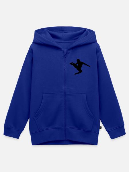 karate - Kinder Premium zip hoodie biologisch - koningsblauw
