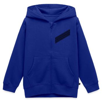 Reifenabdruck Diagonal - Kinder Premium Organic Zip Hoodie - Royalblau - Vorne - AI Model Kid Male (0cm)