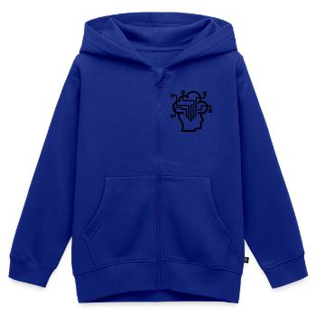 Datenschutz Cloud Vernetzt Denken - Kinder Premium Organic Zip Hoodie - Royalblau - Vorne - AI Model Kid Male (0cm)