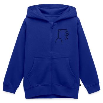 Galgenmänchen - Sweat Premium à capuche zippé enfant bio - bleu roi - Devant - AI Model Kid Male (0cm)