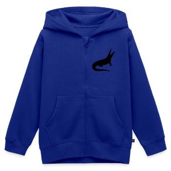 Un crocodile - Sweat Premium à capuche zippé enfant bio - bleu roi - Devant - AI Model Kid Male (0cm)