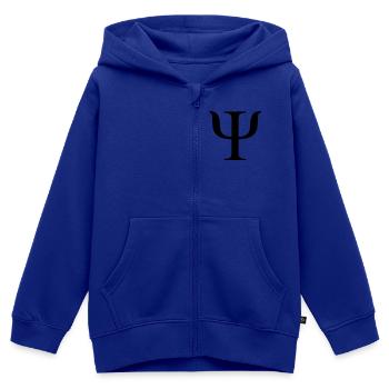 Psi - Kinder Premium Organic Zip Hoodie - Royalblau - Vorne - AI Model Kid Male (0cm)