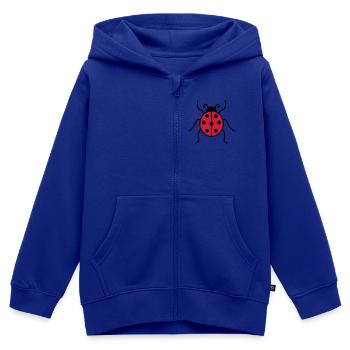 marienkaefer klein suess niedlich kaefer rot punkt - Kinder Premium Organic Zip Hoodie - Royalblau - Vorne - AI Model Kid Male (0cm)