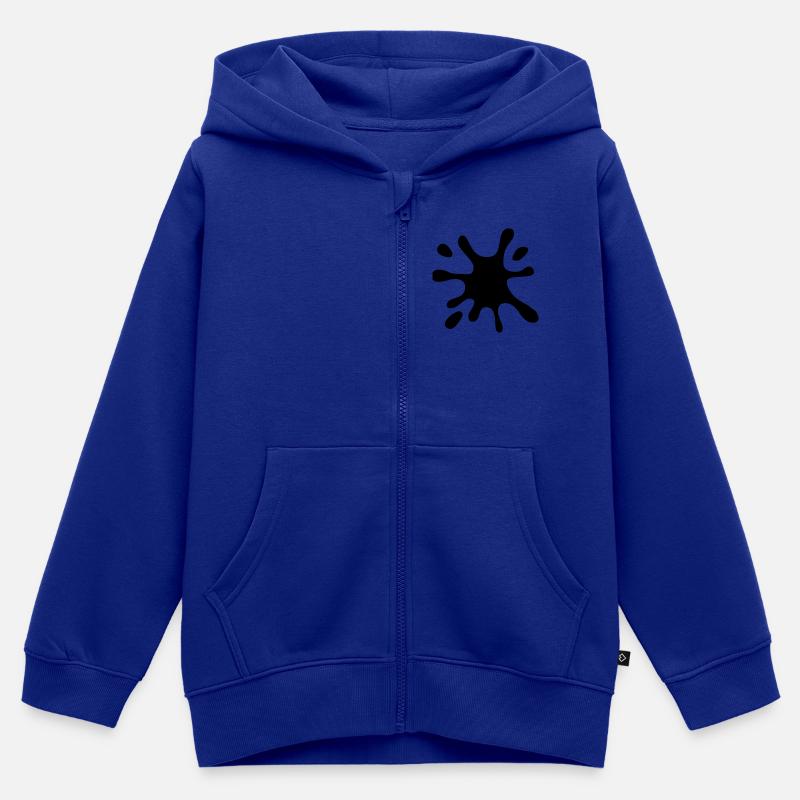 place - Sweat Premium à capuche zippé enfant bio - bleu roi
