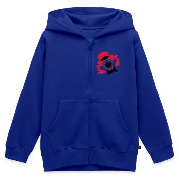 Ein Clown-Gesicht - Kinder Premium Organic Zip Hoodie - Royalblau - Vorne - AI Model Kid Male (0cm)