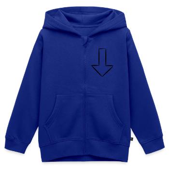 Pfeil gruen - Kinder Premium Organic Zip Hoodie - Royalblau - Vorne - AI Model Kid Male (0cm)