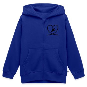 I love snowboarding - Kinder Premium Organic Zip Hoodie - Royalblau - Vorne - AI Model Kid Male (0cm)