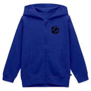 Fußball Fußballer Fallrückzieher Fußballmannschaft - Kinder Premium Organic Zip Hoodie - Royalblau - Vorne - AI Model Kid Male (0cm)