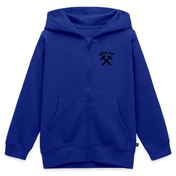 glueck auf hammer schlegel - Kinder Premium Organic Zip Hoodie - Royalblau - Vorne - AI Model Kid Male (0cm)
