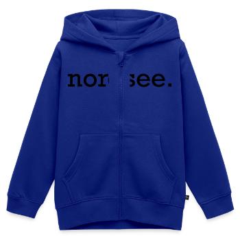 nordsee. - Kinder Premium Organic Zip Hoodie - Royalblau - Vorne - AI Model Kid Male (0cm)