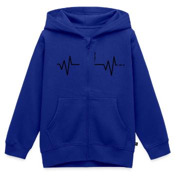 Herzschlag Pommes Frittes Fritten Fast Food Fries - Kinder Premium Organic Zip Hoodie - Royalblau - Vorne - AI Model Kid Male (0cm)
