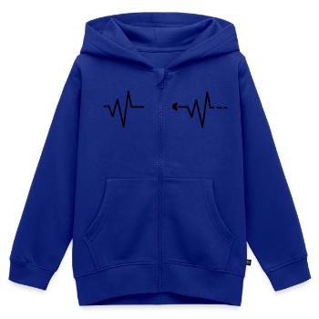 Angeln Herzschlag toter Fisch Skelett Fischer tot - Kinder Premium Organic Zip Hoodie - Royalblau - Vorne - AI Model Kid Male (0cm)