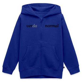 verDARMt normal - Kinder Premium Organic Zip Hoodie - Royalblau - Vorne - AI Model Kid Male (0cm)