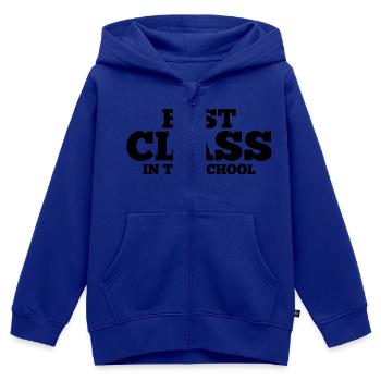 BEST CLASS IN SCHOOL - Kinder Premium Organic Zip Hoodie - Royalblau - Vorne - AI Model Kid Male (0cm)