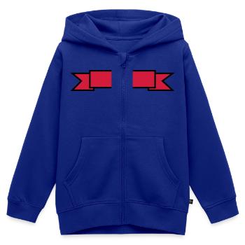 Banner - Kinder Premium Organic Zip Hoodie - Royalblau - Vorne - AI Model Kid Male (0cm)