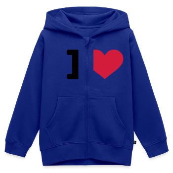 I heart love - Kinder Premium Organic Zip Hoodie - Royalblau - Vorne - AI Model Kid Male (0cm)