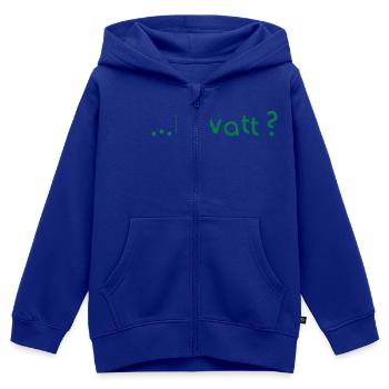 is watt - Kinder Premium Organic Zip Hoodie - Royalblau - Vorne - AI Model Kid Male (0cm)