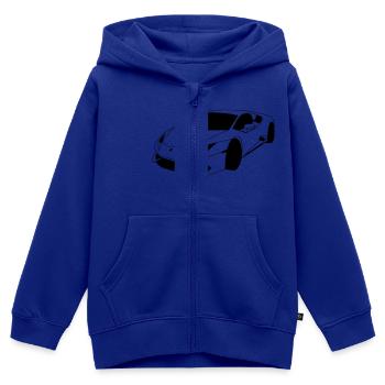 Lambo Sportwagen - Kinder Premium Organic Zip Hoodie - Royalblau - Vorne - AI Model Kid Male (0cm)