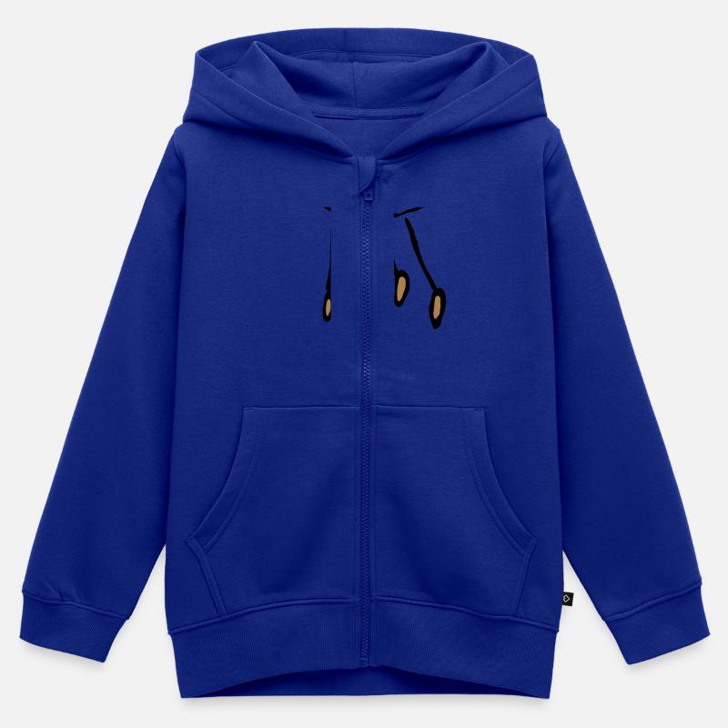 Abeilles - Sweat Premium à capuche zippé enfant bio - bleu roi