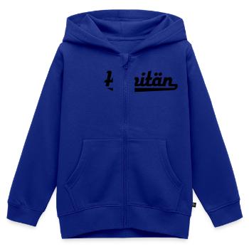 Kapitän - Kinder Premium Organic Zip Hoodie - Royalblau - Vorne - AI Model Kid Male (0cm)