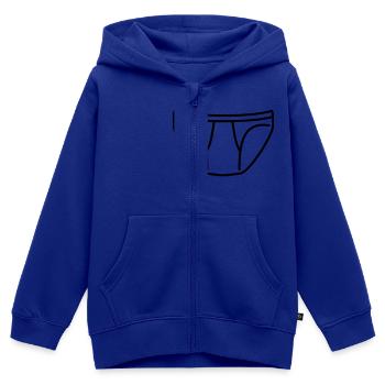 Unterhose - Kinder Premium Organic Zip Hoodie - Royalblau - Vorne - AI Model Kid Male (0cm)