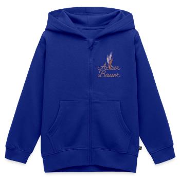 Acker-Bauer - Farben veränderbar - Kinder Premium Organic Zip Hoodie - Royalblau - Vorne - AI Model Kid Male (0cm)