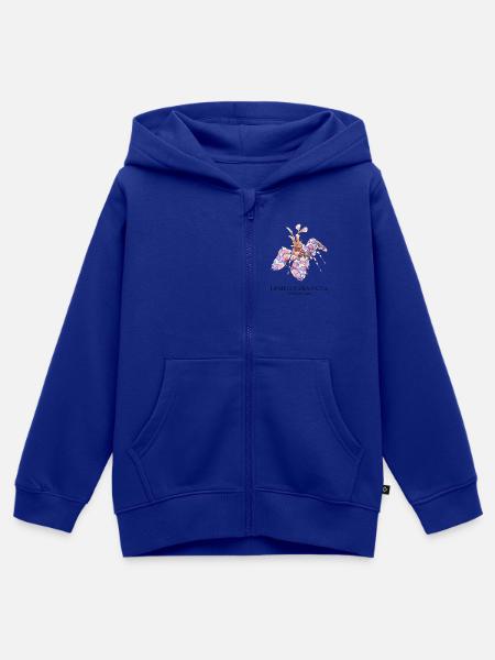 Hymenocera picta – Harlekingarnele - Kinder Premium Organic Zip Hoodie - Royalblau