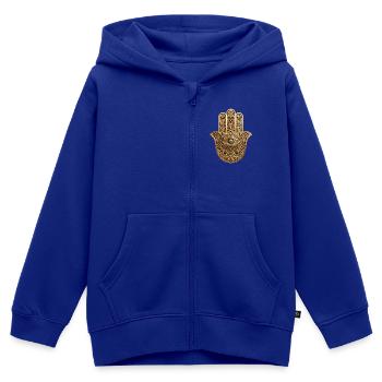 Symbol & Religion – Hand der Fatma - Kinder Premium Organic Zip Hoodie - Royalblau - Vorne - AI Model Kid Male (0cm)