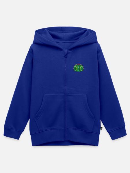 Kaktus 2 - Kinder Premium Organic Zip Hoodie - Royalblau