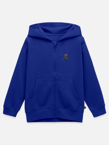 Anouk Affi Als Stickmotiv - Kinder Premium Organic Zip Hoodie - Royalblau