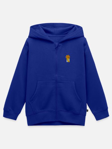 Katzenpfote - Kinder Premium Organic Zip Hoodie - Royalblau