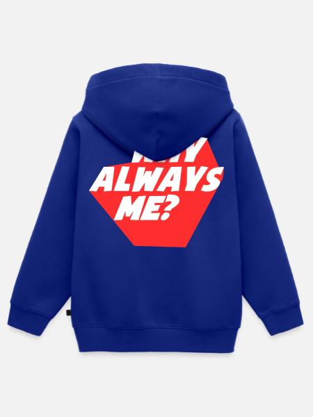 Warum Always Me Geometrisches Design? - Kinder Premium Organic Zip Hoodie - Royalblau