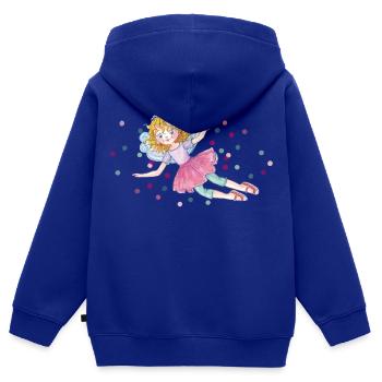 Prinzessin Lillifee Design Lillifee Fliegend - Kinder Premium Organic Zip Hoodie - Royalblau - Hinten - AI Model Kid Male (0cm)