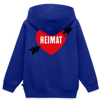 Heimatliebe (Heimat, Heimatland, Heimatstadt / 3C) - Kinder Premium Organic Zip Hoodie - Royalblau - Hinten - AI Model Kid Male (0cm)