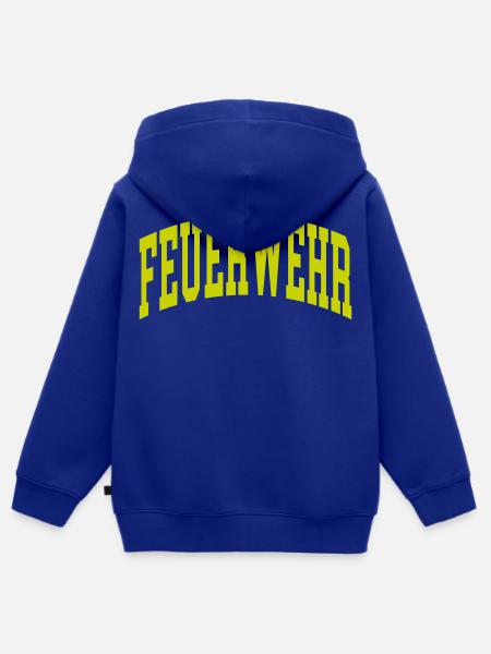 Feuerwehr - Kinder Premium Organic Zip Hoodie - Royalblau