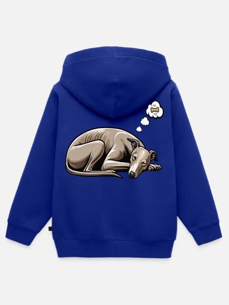 Whippet Windhund Whippets Windhundbesitzer - Kinder Premium Organic Zip Hoodie - Royalblau
