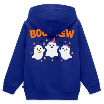 Boo Crew Halloween Drei Geister - Kinder Premium Organic Zip Hoodie - Royalblau - Hinten - AI Model Kid Male (0cm)