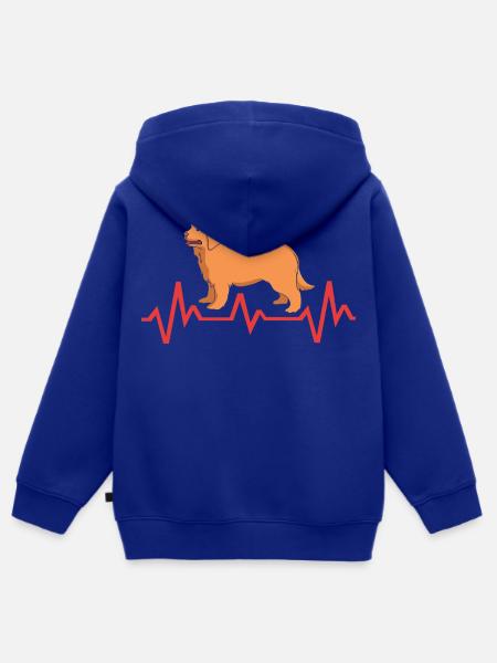 Neufundländer - Kinder Premium Organic Zip Hoodie - Royalblau