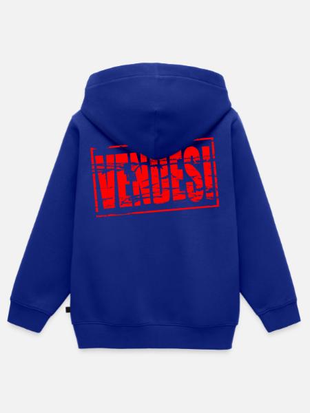 Vendesi - Kinder Premium Organic Zip Hoodie - Royalblau