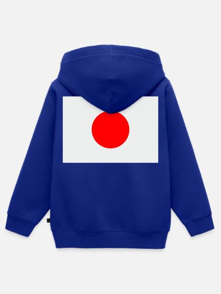 japan1 - Kinder Premium Organic Zip Hoodie - Royalblau
