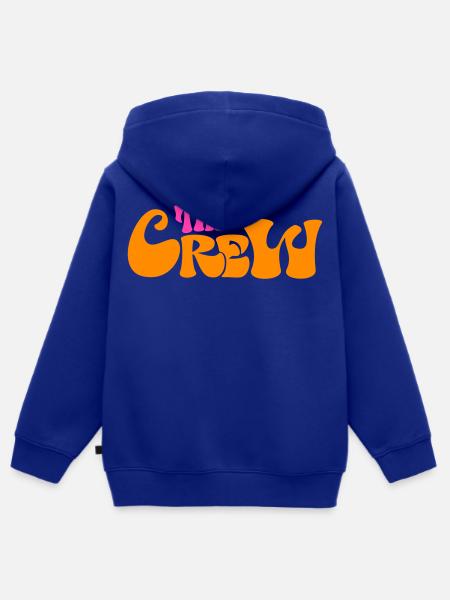 The Crew JGA - Kinder Premium Organic Zip Hoodie - Royalblau