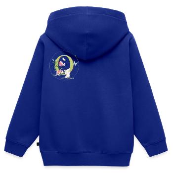 Anfangsbuchstabe O mit Katze - Kinder Premium Organic Zip Hoodie - Royalblau - Hinten - AI Model Kid Male (0cm)
