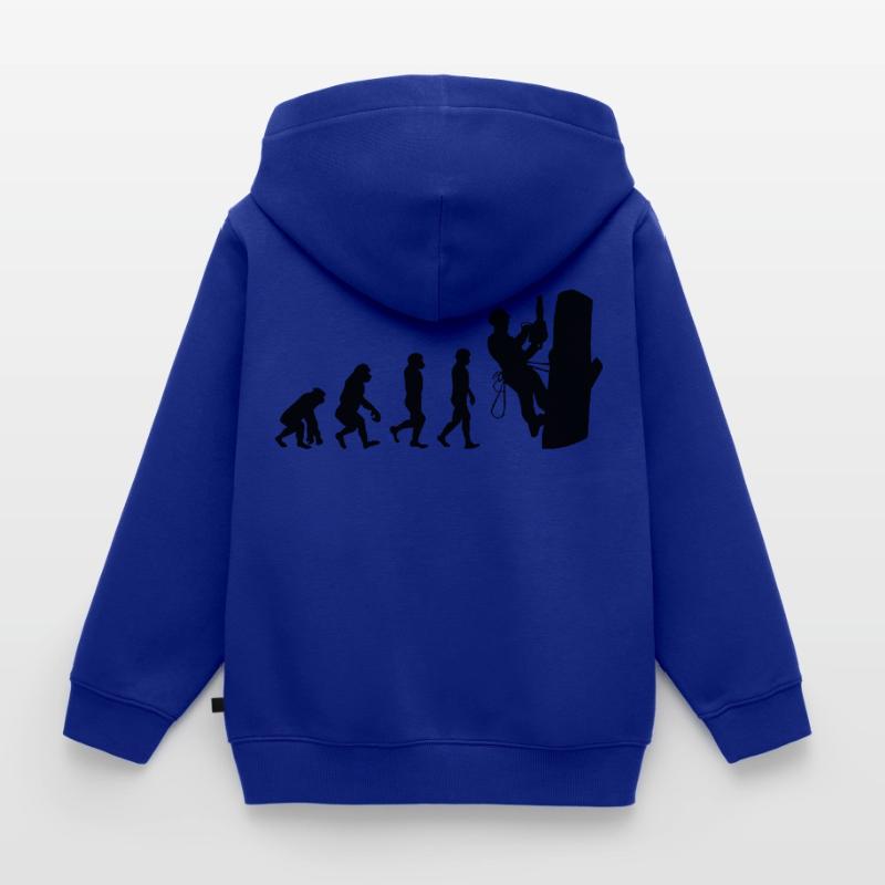 Baumpfleger Baumkletterer Kletter trimmer Evolution Kinder Premium Organic Zip Hoodie
