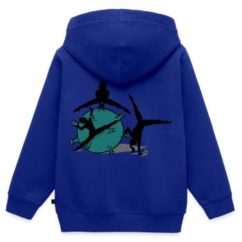 Gymnastics Corona Sport Handstand Acrobatics - Kids Premium Organic Zip-up Hoodie - royal blue - Back - AI Model Kid Male (0cm)