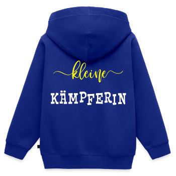 Kleine Kämpferin - Mädchenpower - Kinder Premium Organic Zip Hoodie - Royalblau - Hinten - AI Model Kid Male (0cm)