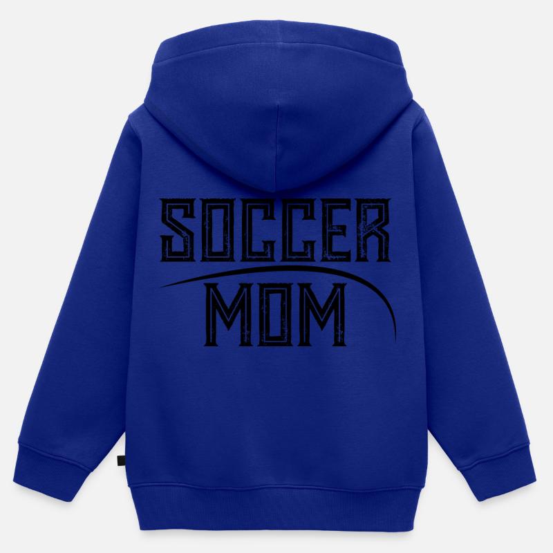 Soccer Mom - Sweat Premium à capuche zippé enfant bio - bleu roi